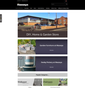 Masseys DIY website built and designed by cads using wordpress and elementor builder