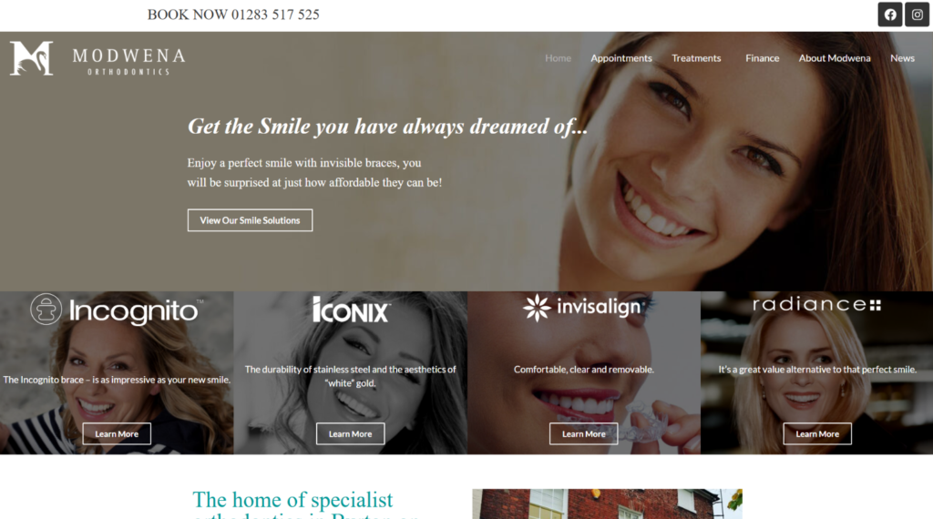 Modwena Orthodontics-website-wordpress